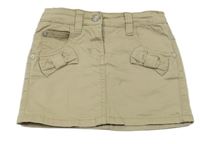 Béžová plátenná sukňa s mašľami PRIMIGI