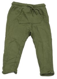 Khaki tepláky s kapsou Fagottino