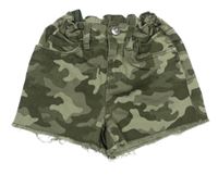 Khaki army riflové kraťasy C&A