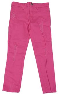 Tmavorůžové skiny rifle s prošoupáním Denim Co.