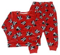 Červené plyšové pyžama s Minne M&S