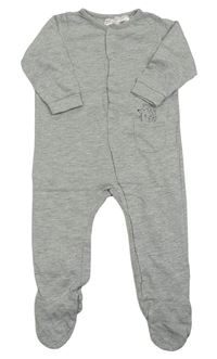 Sivý melírovaný overal s ježkom H&M