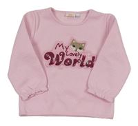 Ružová prešívaná mikina s líškou Kids