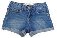 Modré teplákové rifľové kraťasy Denim Co.