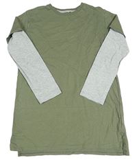 Khaki-šedé dlouhé triko River Island