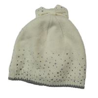 Smotanová čapica s kamienkami a mašlou Topolino