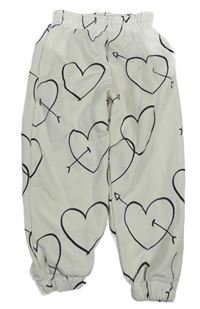 Smetanové tepláky se srdíčky Zara