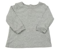 Sivé melírované rebrované tričko Matalan