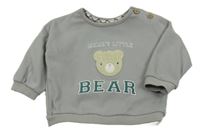 Sivá oversize mikina s medvěďom George