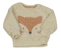 Béžová chlpatá mikina s líškou George