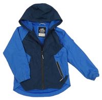 Tmavomodro-modrá šusťáková jarní bunda s kapucí Matalan