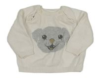 Smotanový sveter so psem H&M