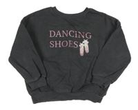 Antracitová mikina s baletními piškoty a nápisom George