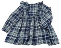 Tmavomodro-zeleno-bílé kostkované třpytivé šaty s volánky V by Very