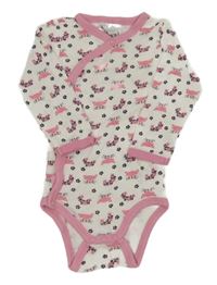 Biele kvetované body s liškami Pocopiano