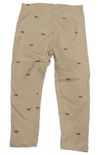 Nové - Béžové legíny s mašľami Pep&Co