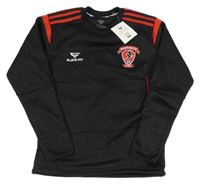 Nové - Čierna športová mikina s výšivkou