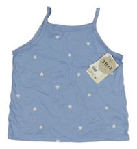 Nové - Svetlomodrý top so srdiečkami H&M