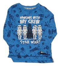 Modré melírované tričko so Star Wars Nutmeg