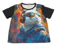 Petrolejové tričko s králíkem