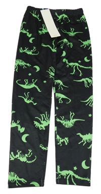 Nové - Čierne pyžamové nohavice s dinosaurami Shein