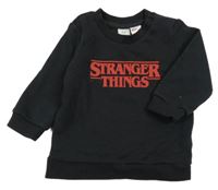 Černá mikina s nápisem - Stranger Things H&M