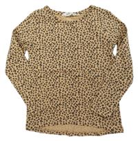 Hnedé tričko s leopardím vzorom H&M