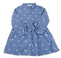 Modré ľahké šaty s jednorožcami H&M