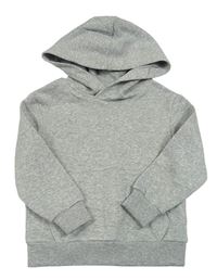 Sivá melírovaná mikina s kapucňou H&M