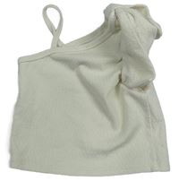Smotanový crop top s mašlou River Island