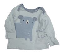 Svetlomodré tričko s psíkom Mothercare
