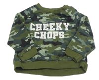 Khaki army mikina s nápisom Nutmeg