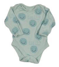 Svetlomodré body so smajlíkmi