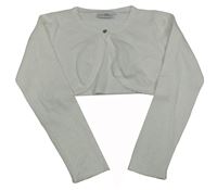 Biele trblietavé prepínaci svetrové bolerko