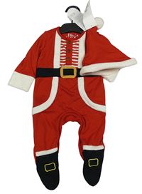Nové - červený overal + čepice - Santa F&F