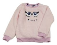 Ružová plyšová mikina s príšerkou Pocopiano