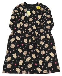 Nové - černé bavlněné šaty s duchy a dýněmi George