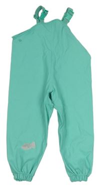 Zelené nepromokavé laclové kalhoty