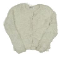 Biely chlpatý prepínaci sveter H&M