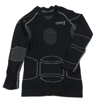 Čierne vzorované funkčné thermo tričko C&A