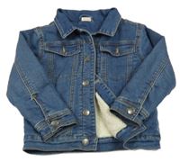 Modrá zateplená riflová bunda s Mickeym Disney