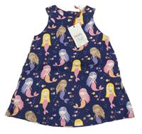 Nové - tmavomodro-barevné šaty s mořskými pannami Miniclub