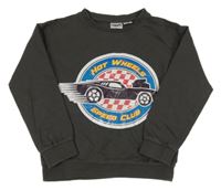 Tmavosivá mikina s Hot Wheels