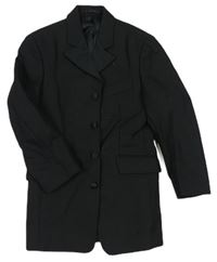 Čierne vzorované vlnené slávnostné sako