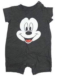 Antracitový kraťasový overal s Mickeym H&M