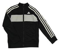 Černo-šedá propínací sportovní mikina Adidas