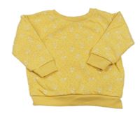 Žltá kvetovaná bodkovaná á mikina Primark