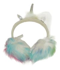 Bílo-barevné klapky na uši s oušky