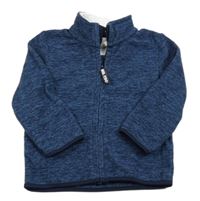 Modrá melírovaná fleecová prepínaci mikina C&A