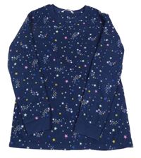 Tmavomodrá fleecová mikina s hviezdami M&S